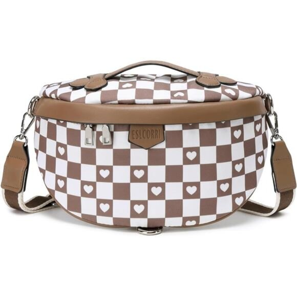 Crossbody Bags for Women 126 Plaid Coffee